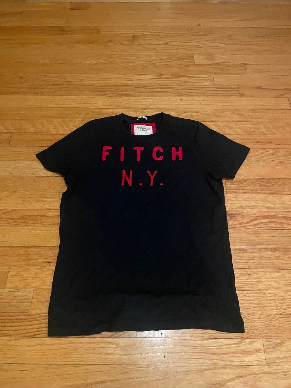 VTG single stitch Abercrombie & Fitch t-shirt men’s size XXL Black Tee with Red